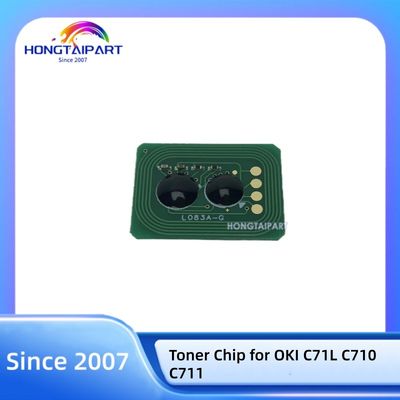 kopen CMYK Toner Chip 44318608 44318607 44318606 44318605 for OKI C71L C710 C711 Printer Cartridge Chip online vervaardiging