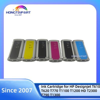 kopen Empty Ink Cartridge-130ML 72 C9403A-MK C9370A-PK C9371A-C C9372A-M C9373A-Y C9374A-G for HP Designjet T610 T620 T770 T1100 T1200 HD T2300 T790 T1300 Compatible online vervaardiging