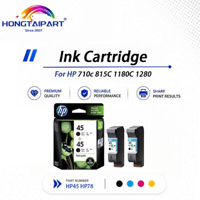 Kopen Chip-gevalideerde originele HP45 51645A & HP78 6578D Ink Cartridge Bloed-vrij Archiefstabiel Compatibel Voor HP 710c 815C 1180C 1280 CAD Plotter online vervaardiging