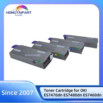 Compatibele kleurtoner cartridge CMYK 45396213 45396214 45396215 45396216 Voor OKI ES7470 ES7480 ES7460 Printer toner kit